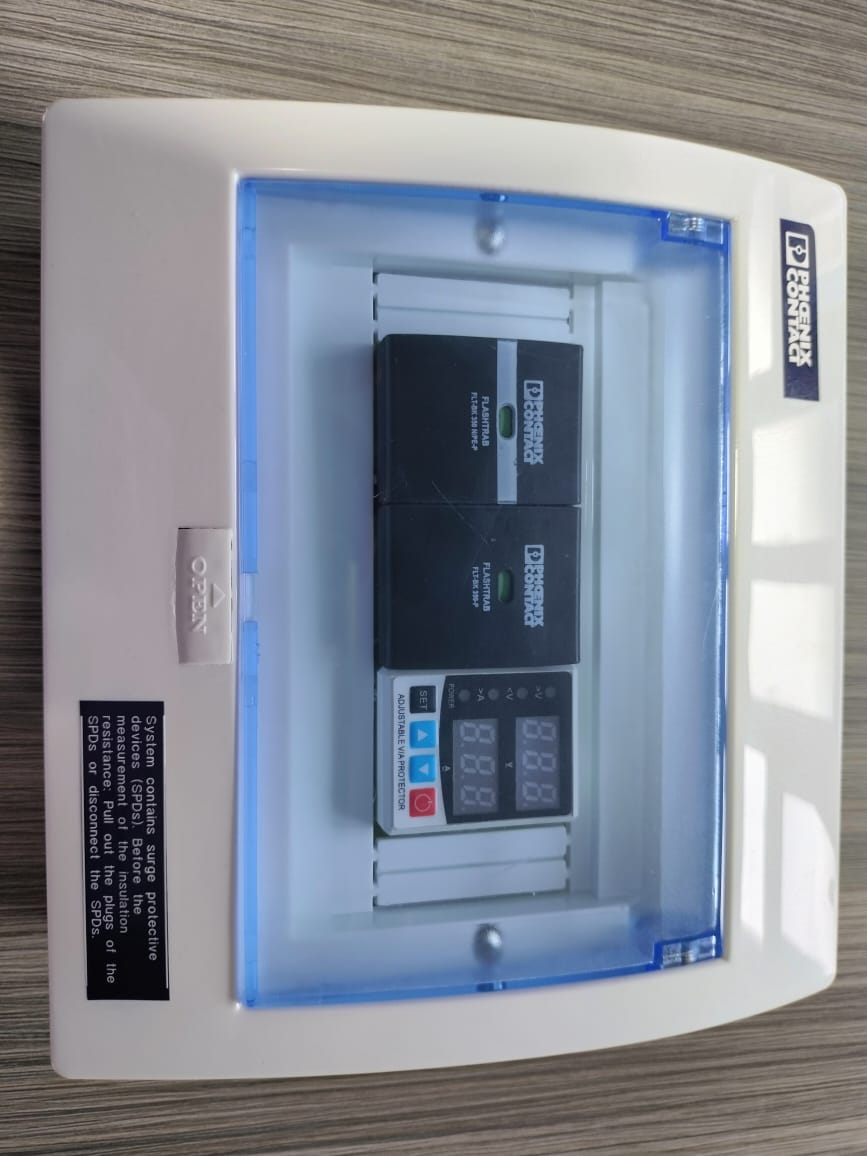 63A Digital 2 Pole Lightening Surge and Voltage Protection Device SVP with Phoenix Contact Type 1+2 SPD for Single Phase SVP-03